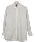 12 Storeez White Classic Long Sleeve Cotton Shirt UK S