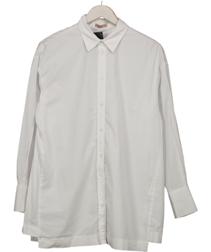 12 Storeez White Classic Long Sleeve Cotton Shirt UK S