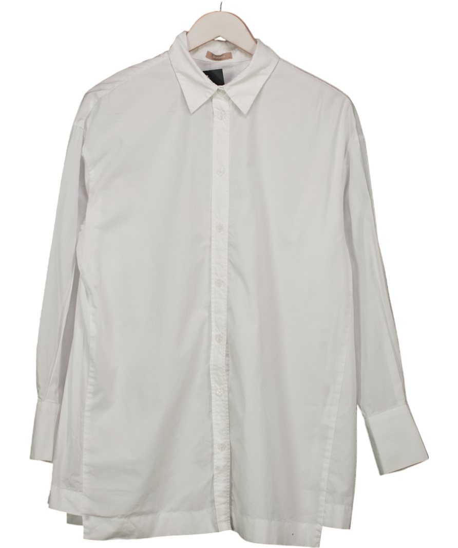 12 Storeez White Classic Long Sleeve Cotton Shirt UK S