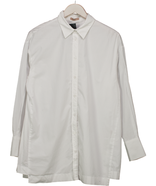 12 Storeez White Classic Long Sleeve Cotton Shirt UK S