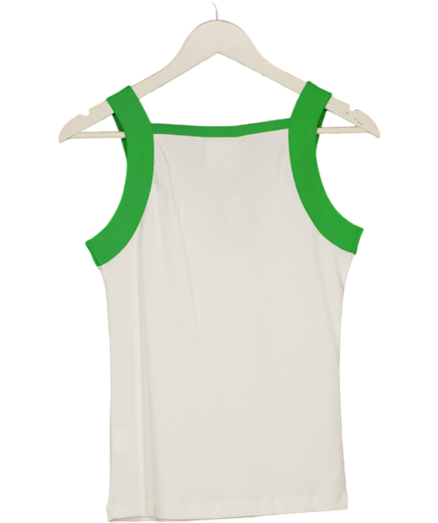 CLUB MODA White "la Isla" Cherry Dice Tank Top UK L