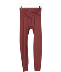 ADANOLA Burgundy Red Cross Front Leggings UK S