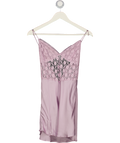 FREE PEOPLE Purple Lilac Lace Silky Mini Slip Dress UK XS