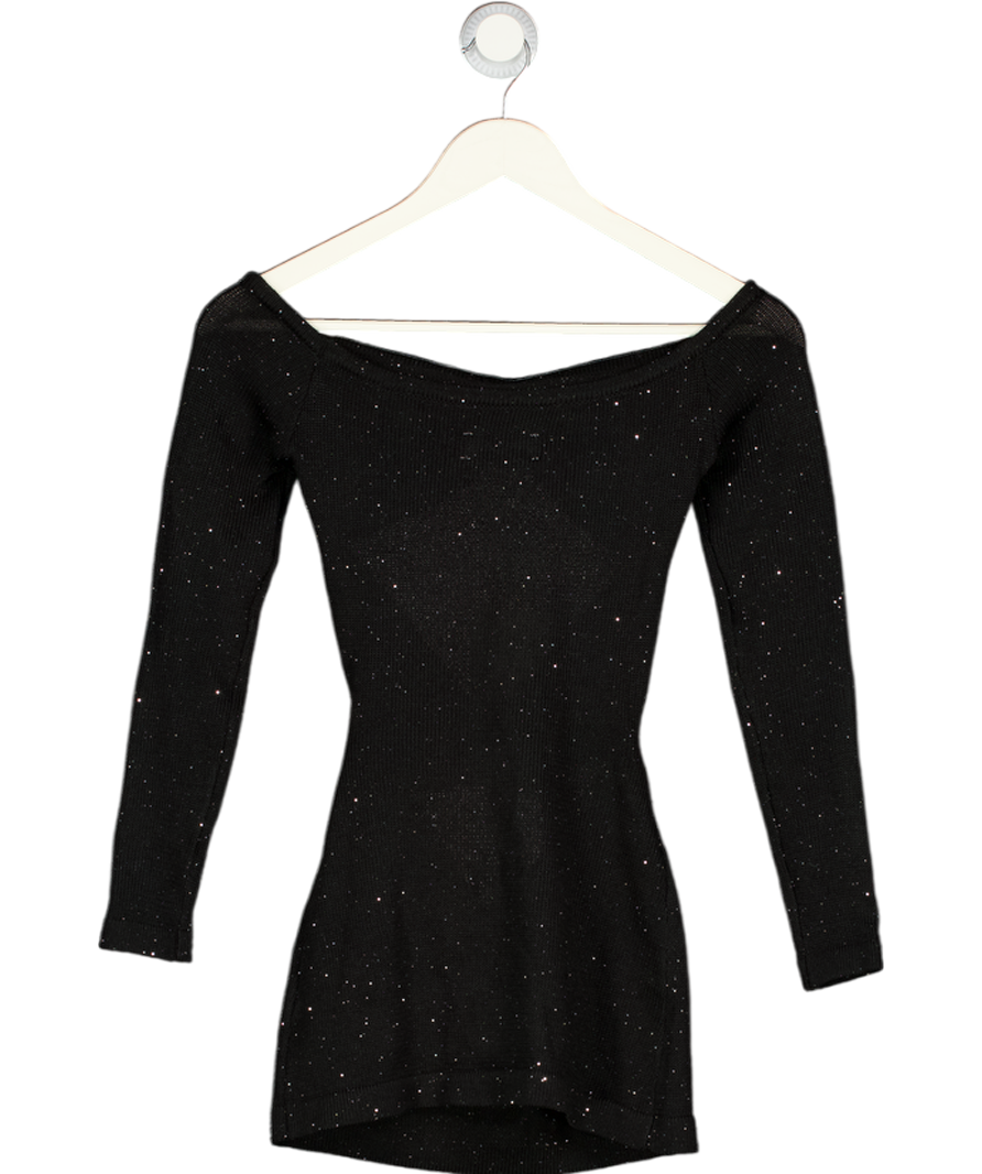 PEPPERMAYO Gabriela Off Shoulder Mini Dress - Black UK XS/S