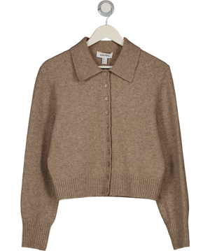 & Other Stories Beige Knitted Collar Cardigan UK S