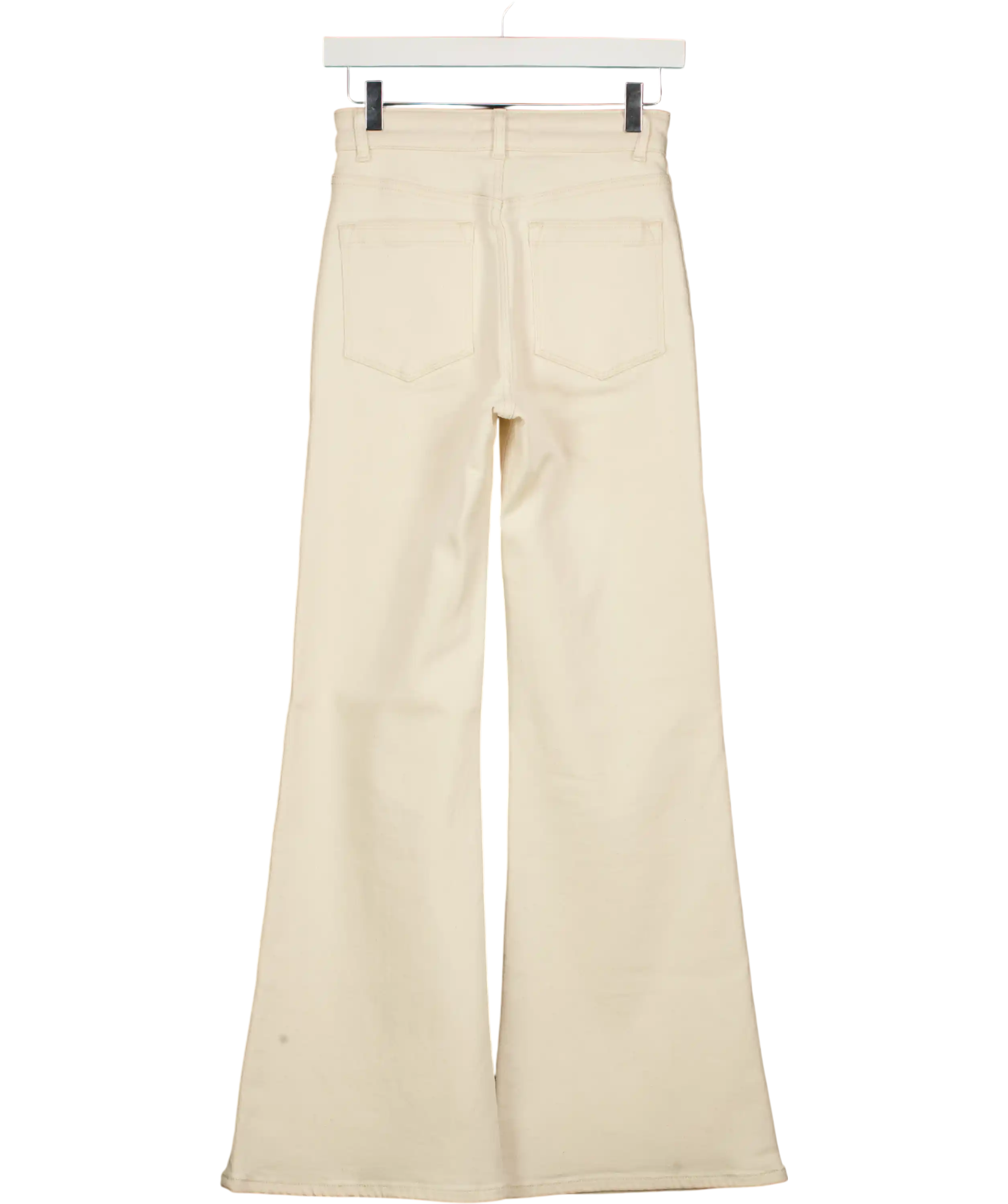 REISS Cream Cali Flared Jeans, Ecru W25