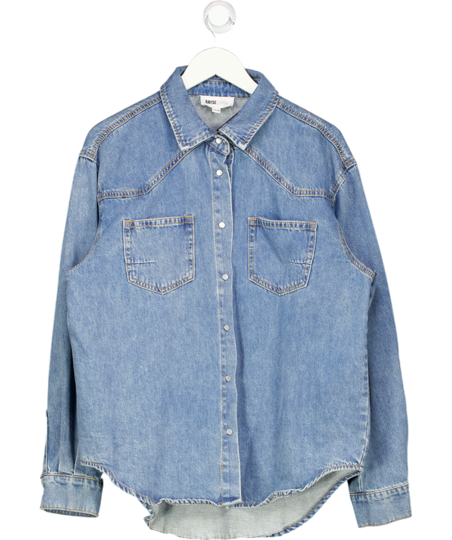 BAYSE Blue Denim Oversize Shirt UK XS/S