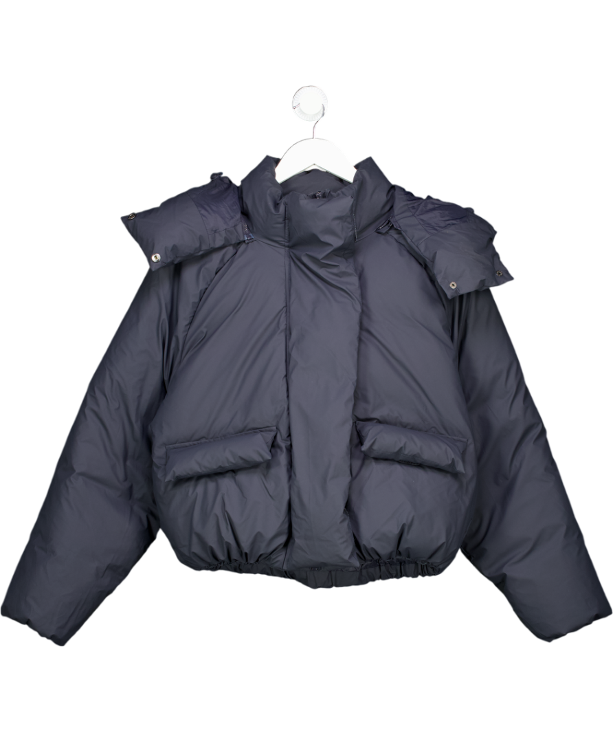 KHY Midnight Navy Blue Standard Puffer Jacket With Hood. UK XS