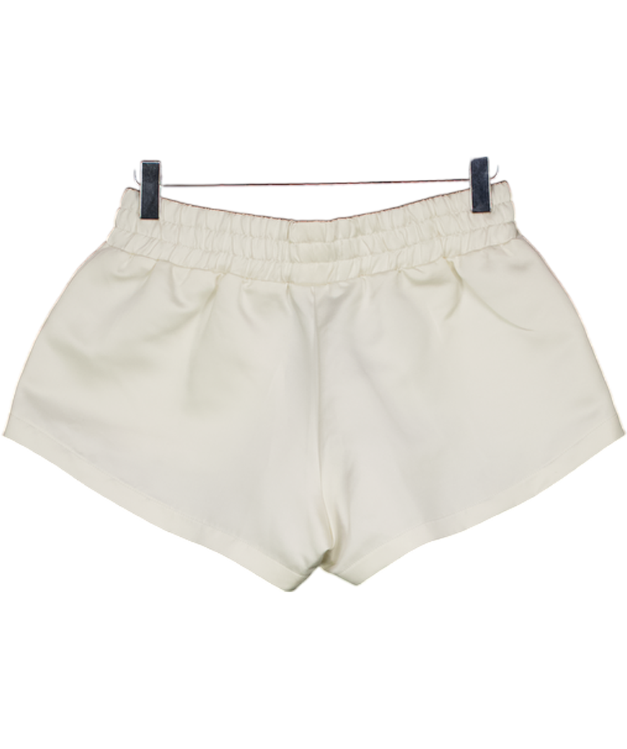 BLONDI OFFICIAL Cream Satin Shorts UK S