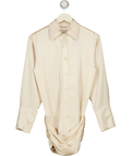 BY KEARA Cream Ruched Shirt Dress UK 6