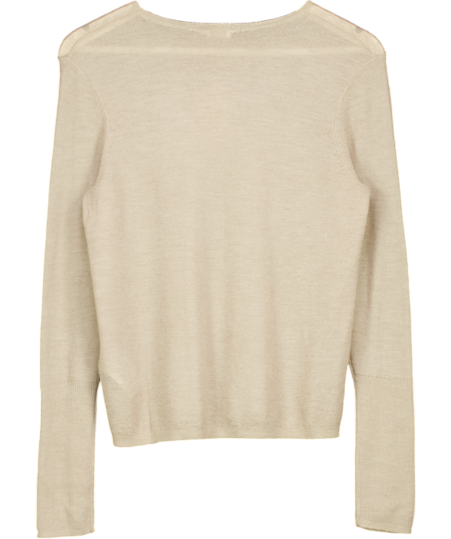 FILIPPA K Ines Beige Mohair & Wool Blend Fine Knit Jumper UK S