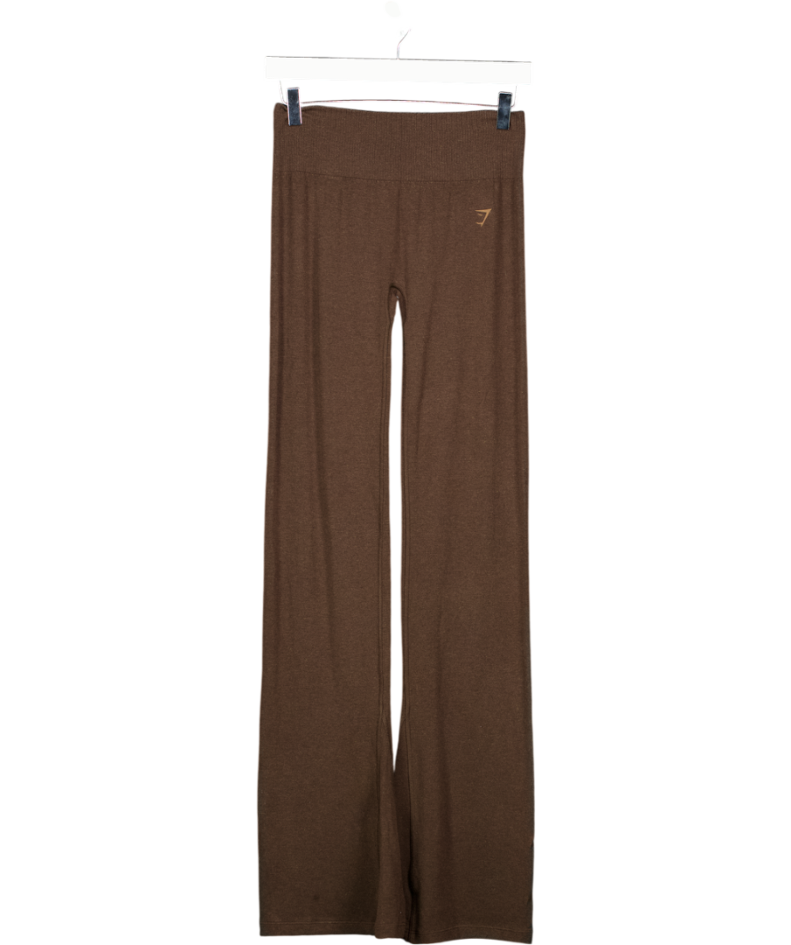 gymshark Brown Soft Flared Leggings UK S