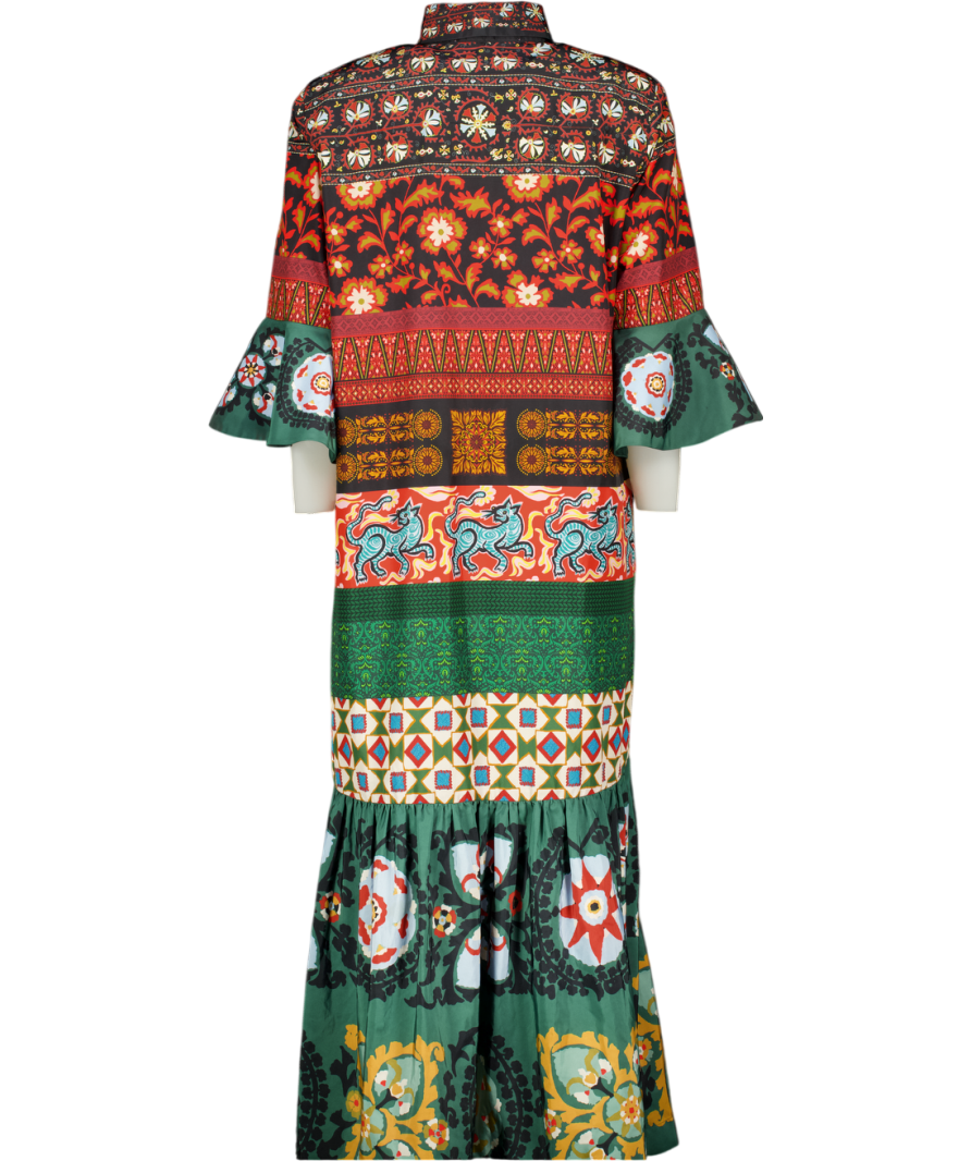 LA DOUBLEJ Multicoloured Printed Artemis Dress UK XL