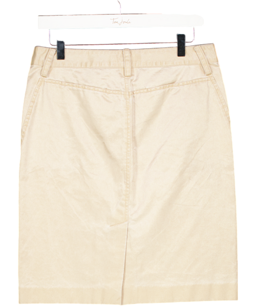 ARMANI EXCHANGE Beige Coated Denim Skirt UK 10