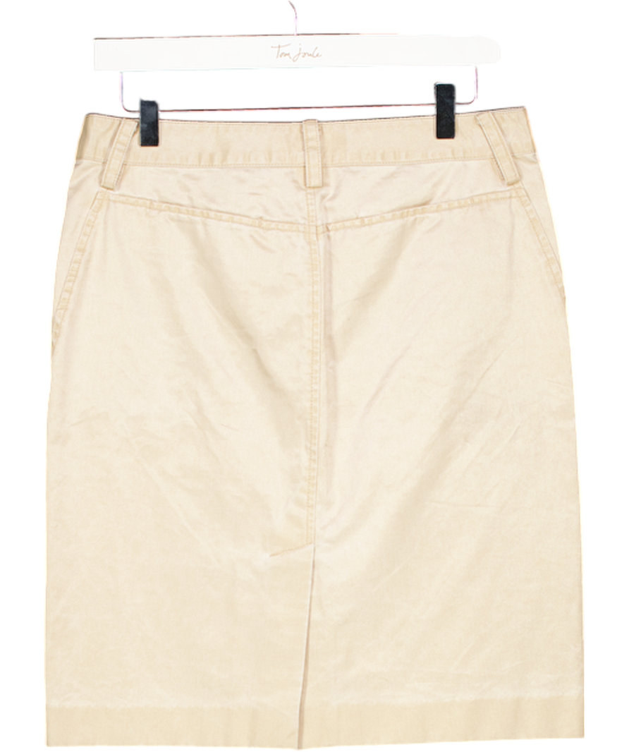 ARMANI EXCHANGE Beige Coated Denim Skirt UK 10