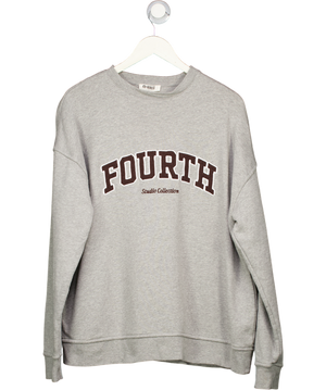 4th & Reckless Grey Logo Sweatshirt UK S
