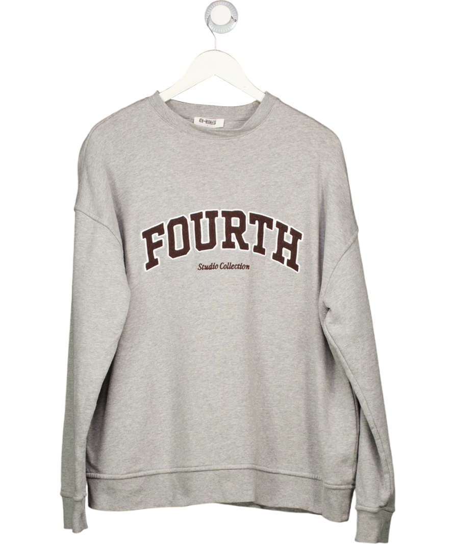 4th & Reckless Grey Logo Sweatshirt UK S