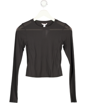 Organic Basics Black Active Mesh Long Sleeve Tee UK XS