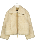 FREE PEOPLE Jacket - Cream Oversize Teddy Jacket UK XS