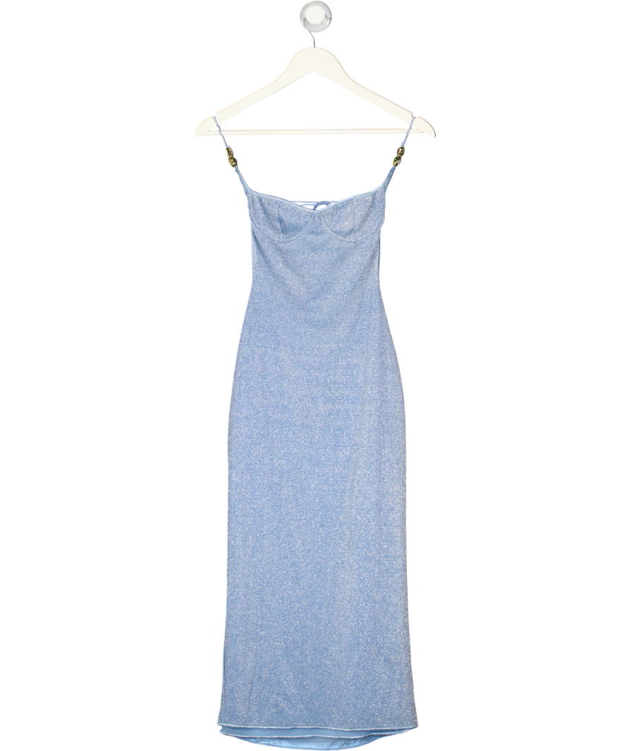 OSEREE Glazed Lumière Dress - Crystal Blue UK S