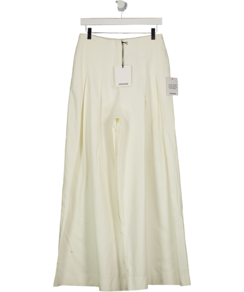 ARRANGE Cream Pleated Cinched Waist Top And Trouser UK 10