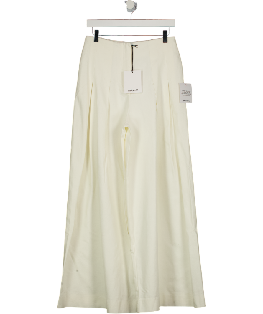 ARRANGE Cream Pleated Cinched Waist Top And Trouser UK 10