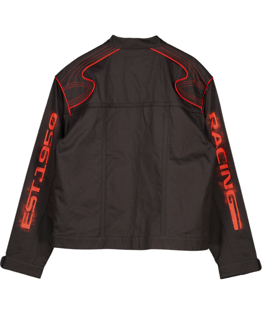 Puma Black Lifestyle Racing Track Jacket UK M