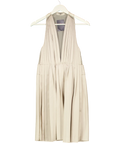 Stella McCartney Grey Pleated Silk-blend Plunge Halter Dress  It 42 UK 10