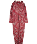 One Piece Red Cargo Baggy Paisley Jumpsuit/onesie UK M