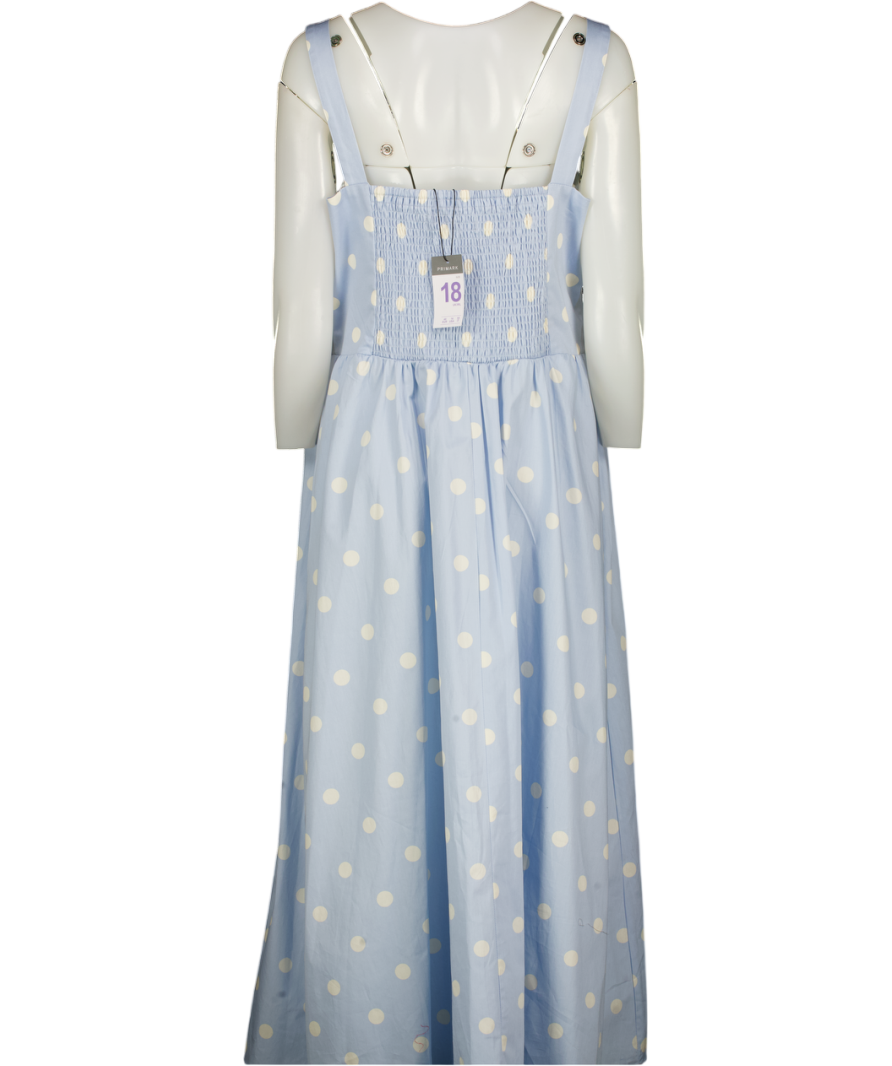 Baby Blue Polka Dot Midi Dress UK 18