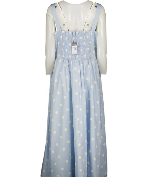 Baby Blue Polka Dot Midi Dress UK 18