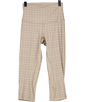 Lululemon Green Check Align High-rise Crop 17" UK 6