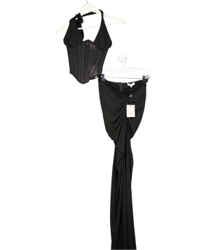 Sydney Lane Black Grace Maxi Skirt And Corset Set UK XS