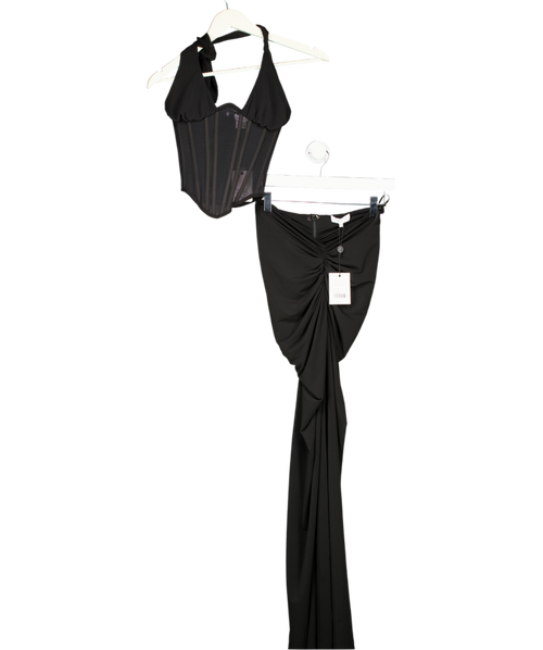 Sydney Lane Black Grace Maxi Skirt And Corset Set UK XS