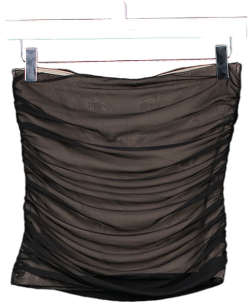 Abercrombie & Fitch Black Bra-free Mesh Hardware Tube Top UK S