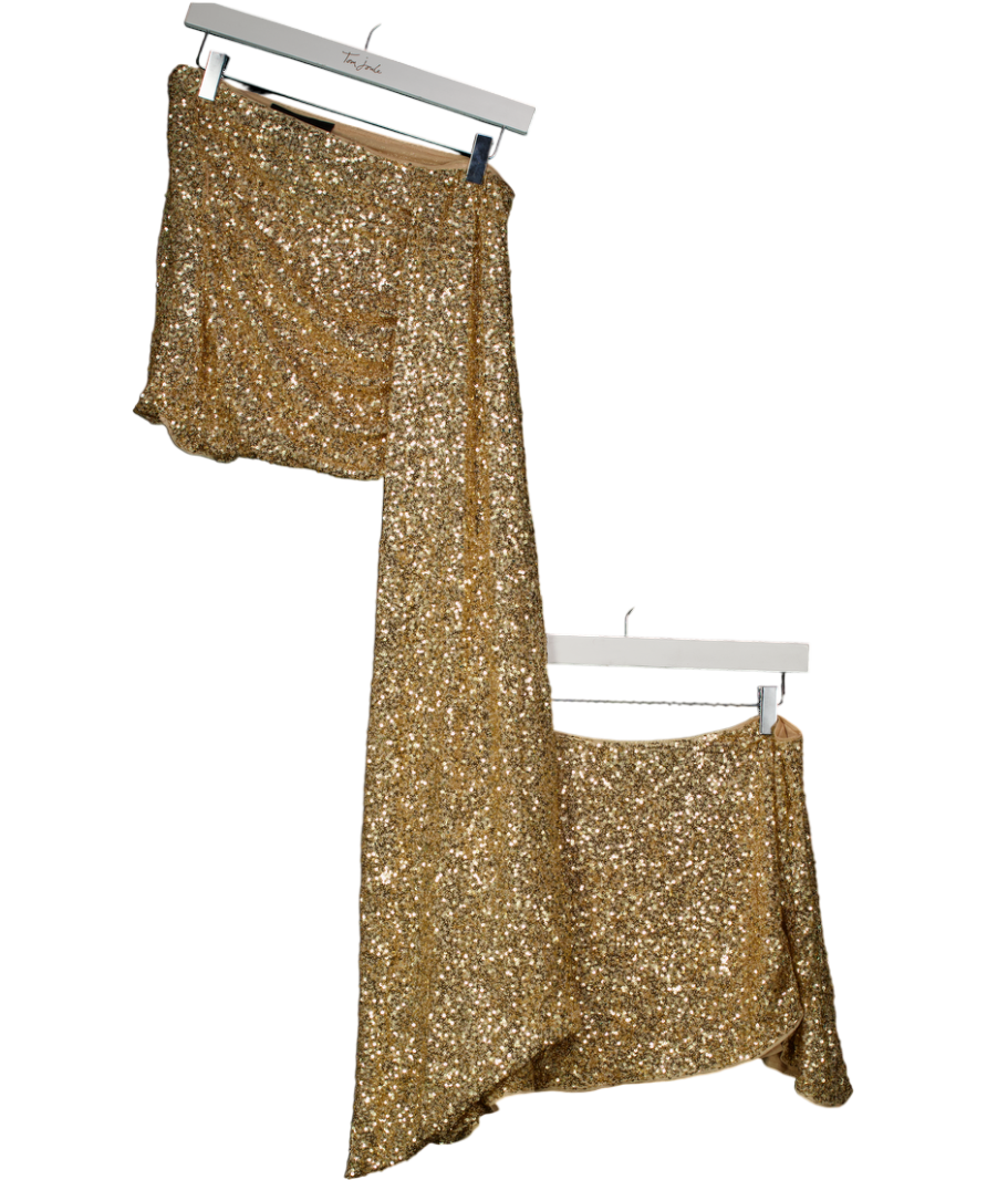 The Couture Club Cream Knitted Button Through Polo And Short Set UK 12