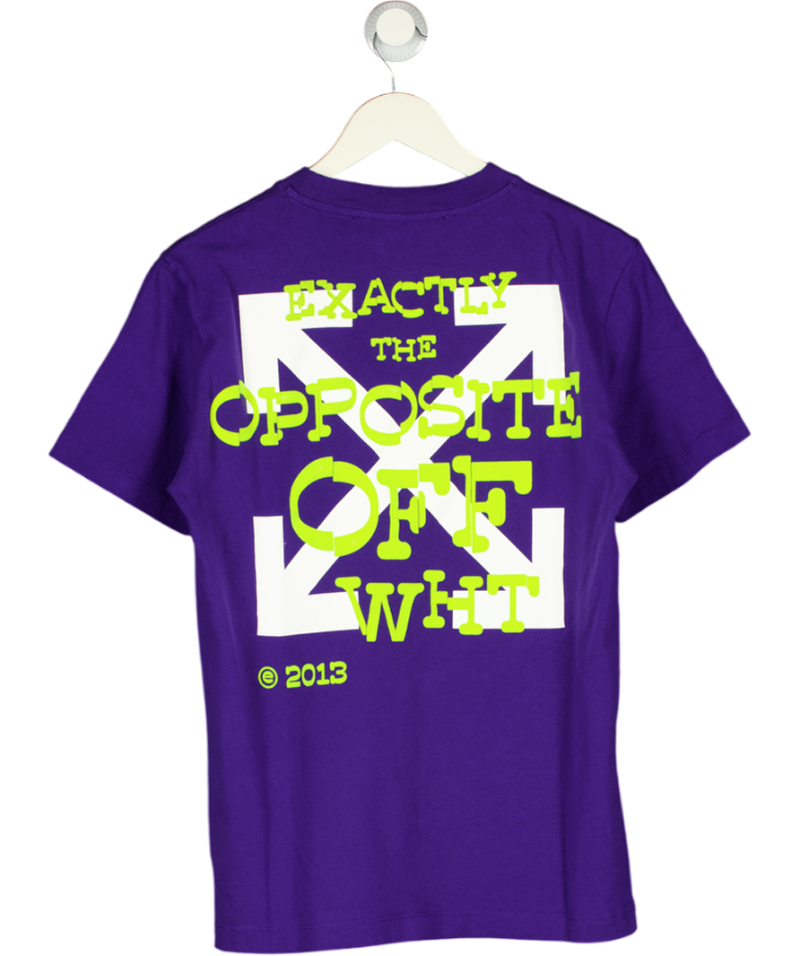OFF-WHITE Off-white Off White Opposite Arrow Slim T-shirt Purple /lime UK S