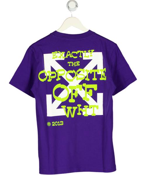 OFF-WHITE Off-white Off White Opposite Arrow Slim T-shirt Purple /lime UK S