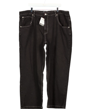 ASOS Black Wide Leg Dad Jeans UK 22