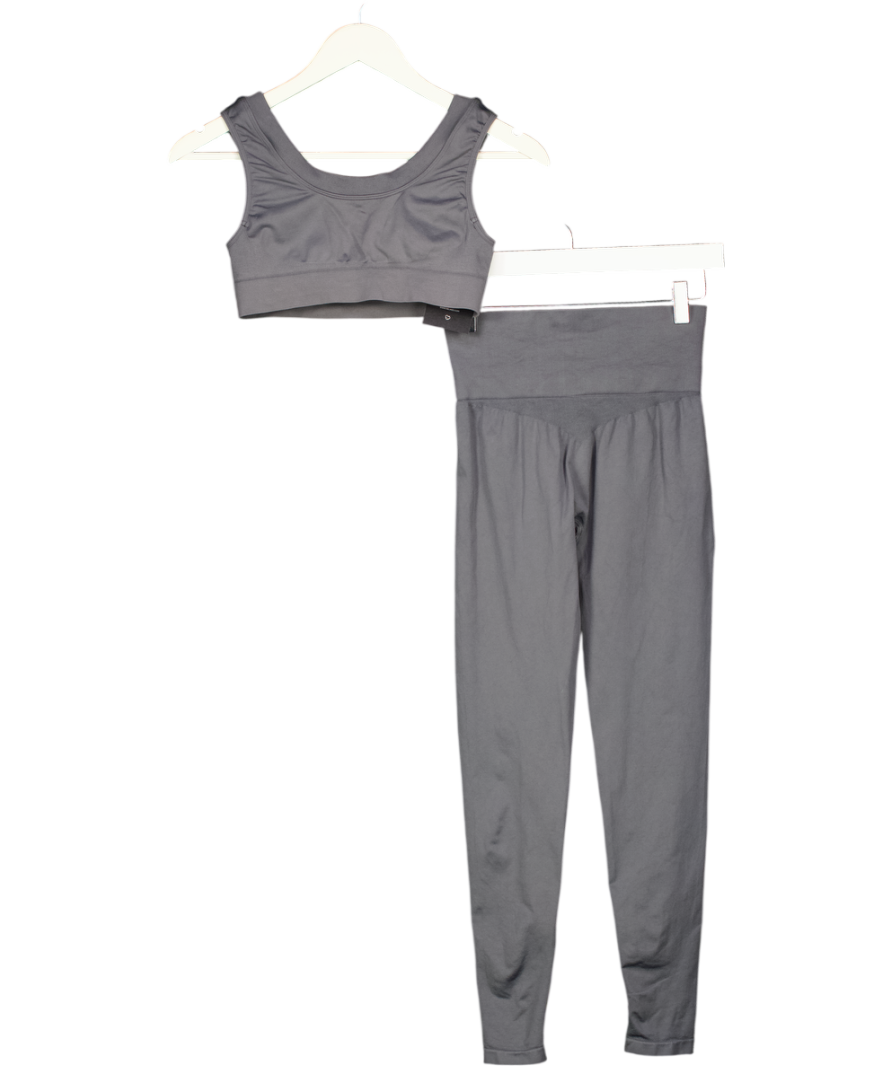 SEFI 2-piece Grey Activewear Leggings And Bra Set UK S