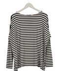 HATCH White & Black Breton Stripe Long Sleeve T-shirt Size1 UK S