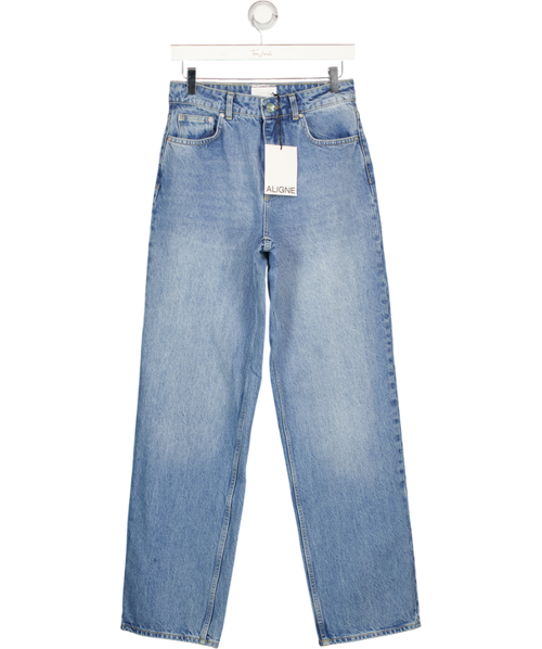 ALIGNE Blue High Rise Straight Leg Jeans W27