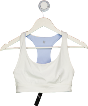 Sweaty Betty Cream / Blue Reversible Sports Bra UK S