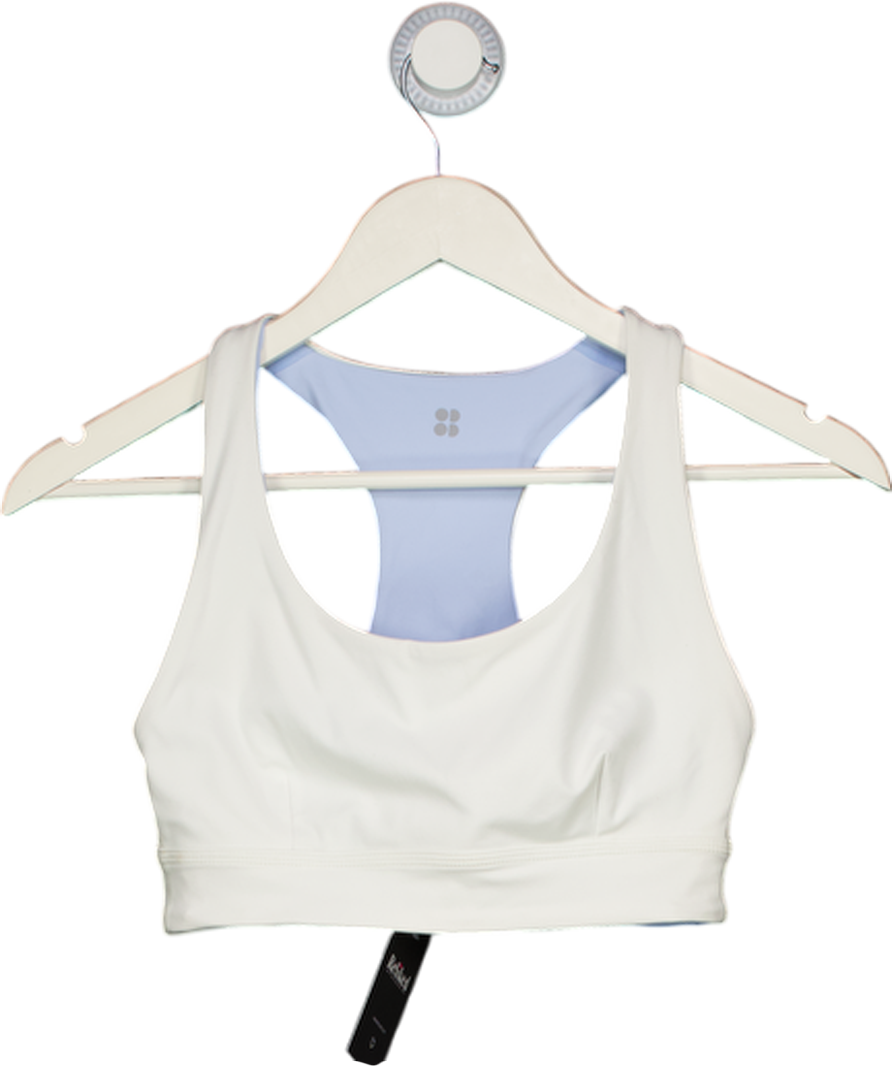 Sweaty Betty Cream / Blue Reversible Sports Bra UK S