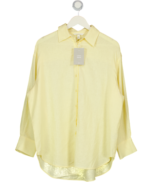 H&M Yellow Linen-blend Shirt UK S