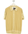 VENROY Butter Yellow Knit Short Sleeve Shirt UK M
