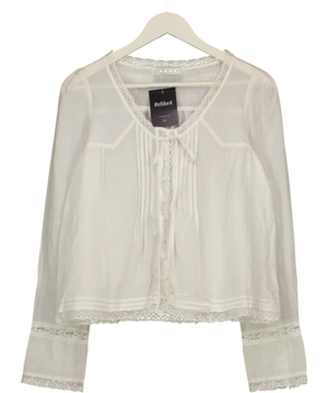 Rure White Long Sleeve Top UK S