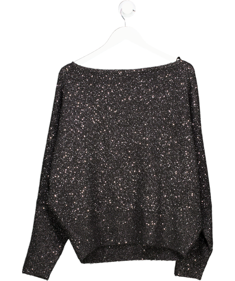 Mint Velvet Black Sequin Batwing Jumper UK XL