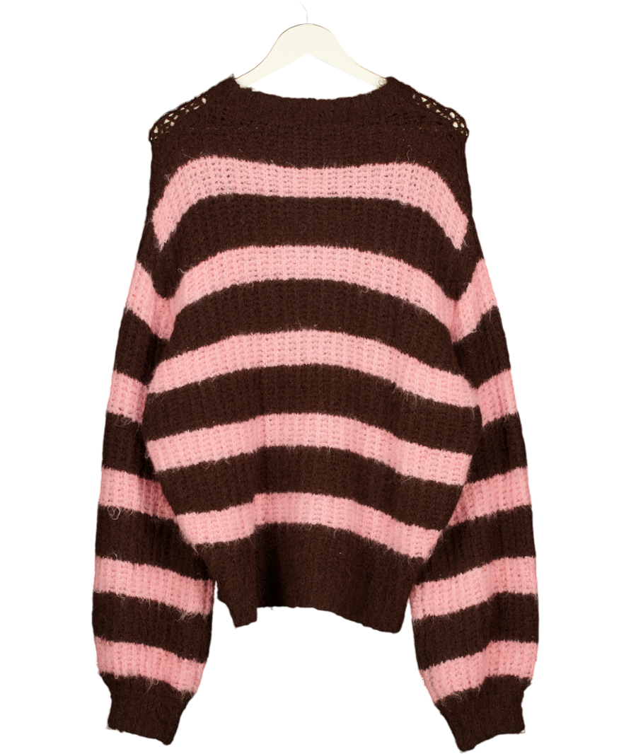 WHITE FOX Pink On The Slopes Knit Sweater Pink/chocolate UK M/L