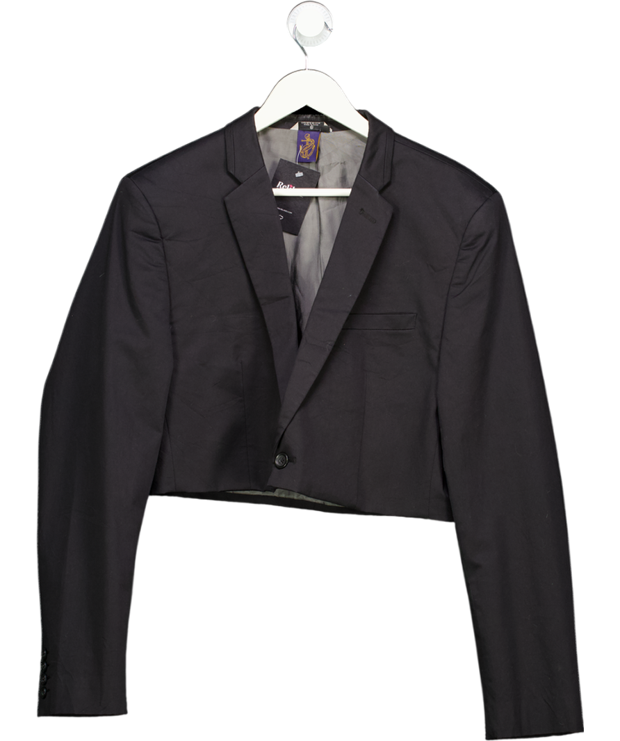 Beyond retro Black Vintage Cropped Blazer UK L/XL